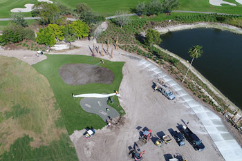 Golf course construction, Florida