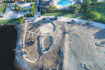 Golf course construction, Florida